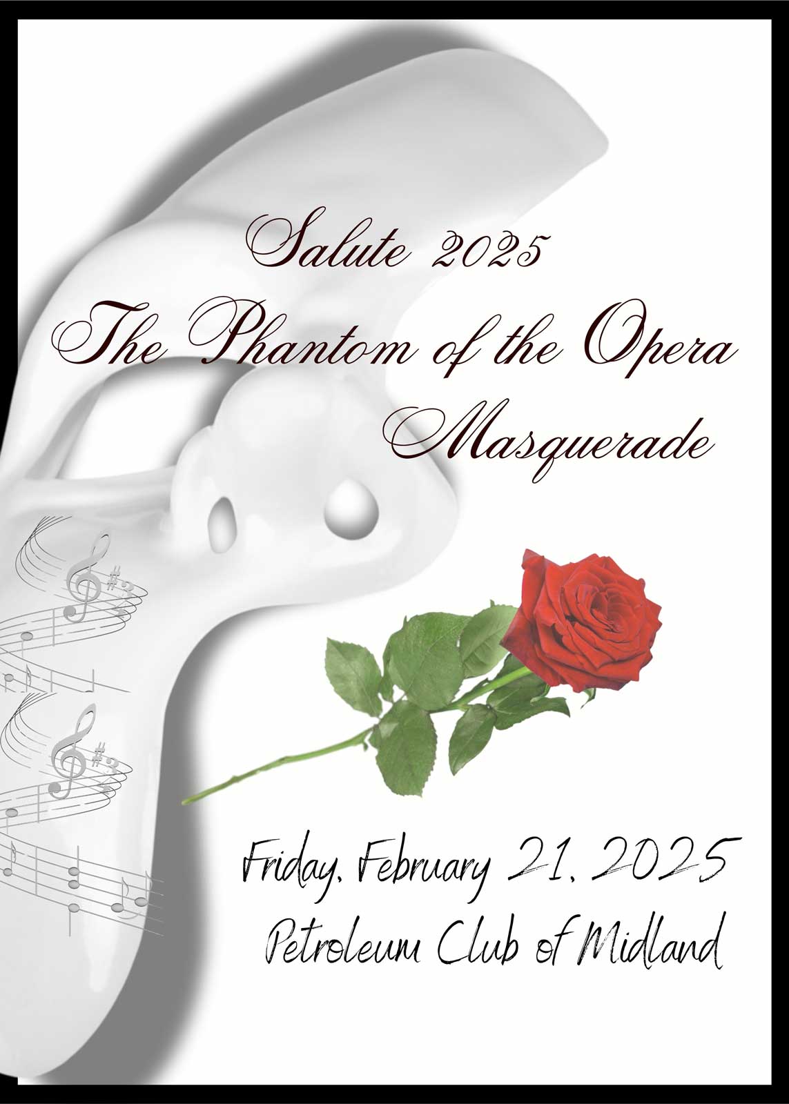 Phantom of the Opera Masquerade flyer